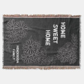 スタイルを作られる家の甘い家家族の黒板 スローブランケット (正面)