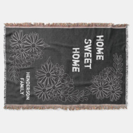 スタイルを作られる家の甘い家家族の黒板 スローブランケット