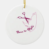 スタイルを作るために生まれて下さい セラミックオーナメント (正面)