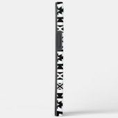 スタイルアステカ化されたビッグパターンII黒（白） Case-Mate iPhoneケース (裏面 / 右)