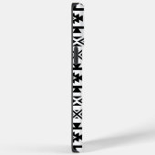 スタイルアステカ化されたビッグパターンII黒(白) Case-Mate iPhoneケース (裏面 / 右)