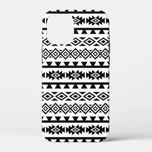 スタイルアステカ化されたビッグパターンII黒（白） Case-Mate iPhoneケース (裏面)