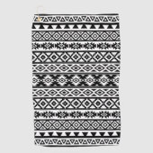 スタイルアステカ化パターン黒+白 ゴルフタオル (正面)