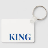 スタイルアルミニウム長方形キング文字キーチェーン キーホルダー (正面)