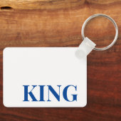 スタイルアルミニウム長方形キング文字キーチェーン キーホルダー (正面)