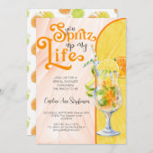 スタイルイタリアンアペロルスピリッツブライダルシャワー 招待状 (正面/裏面)