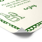 スタイルイタリアングリーンハンドドロッドミモザバー ポスター (角)