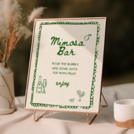 スタイルイタリアングリーンハンドドロッドミモザバー ポスター