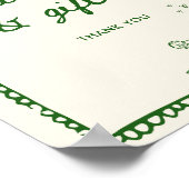 スタイルイタリアングリーン手引きカードとギフト ポスター (角)