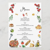 スタイルイタリアンメニューカードパスタ・ピザ メニュー (正面)