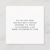 スタイルエレガント化フローラ曼荼羅 スクエア名刺 (裏面)