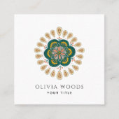 スタイルエレガント化フローラ曼荼羅 スクエア名刺 (正面)