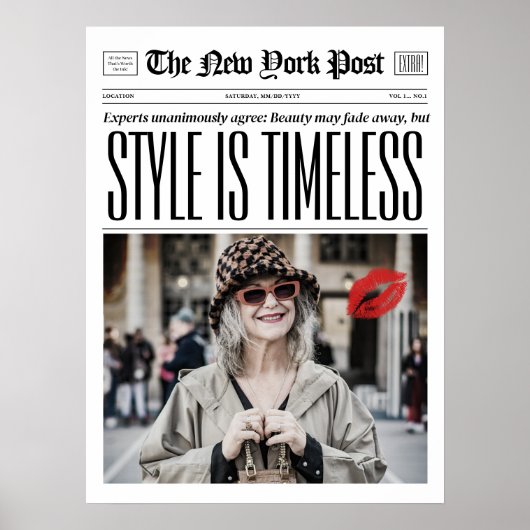 スタイルカスタムは時代を超越したトレンディーウォールアート ポスター (正面)