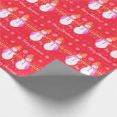 スタイルガーリー雪だるまデザイナ ラッピングペーパー (角)