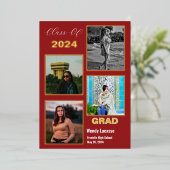 スタイルギャラリーフォイル卒業発表招待状 箔シーズンカード (立ち正面)