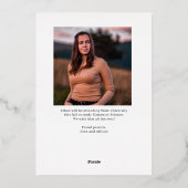 スタイルギャラリーフォイル卒業発表招待状 箔シーズンカード (裏面)