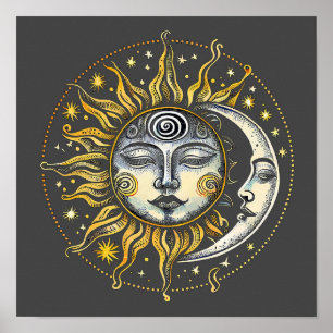 スタイルクラシカルSun&Moon&Star占い占星術 ポスター