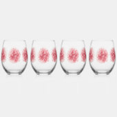 スタイルクラシックの花 ステムなしワイングラス (正面)