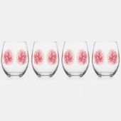 スタイルクラシックの花 ステムなしワイングラス (左)