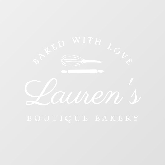 スタイルクラシックカフェベーカリーブティックショップロゴ ウィンドウサイン (シート)