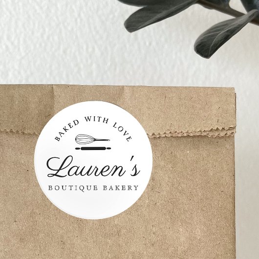 スタイルクラシックホームベーカリーロゴとビジネス情報 ラウンドシール