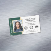 スタイルクラシック公証人署名エージェントID緑金ゴールド マグネット名刺 (インサイチュ)