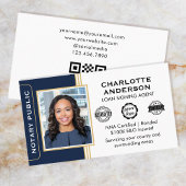 スタイルクラシック公証人署名エージェントID青金ゴールド 名刺