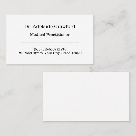 スタイルクラシック医療プロフェッショナル名刺 名刺 (正面/裏面)