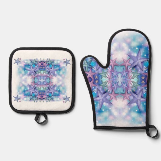 スタイルクラシック星 鍋つかみ&鍋敷きセット (正面)