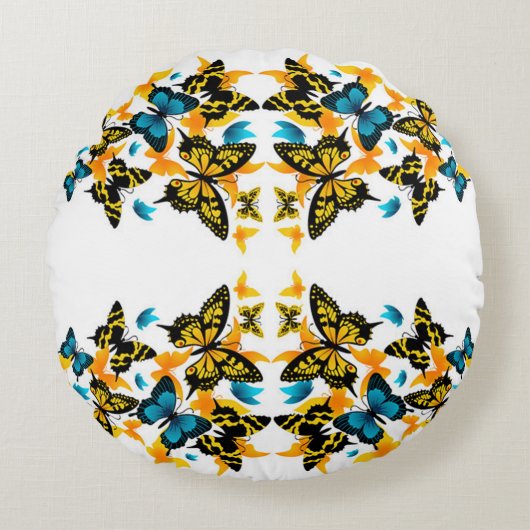 スタイルクラシック蝶 ラウンドクッション (正面)