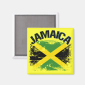 スタイルグランジジャマイカ国旗のデザイン マグネット (正面/裏面)