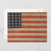 スタイルグランジヴィンテージ愛国的アメリカ国旗 ポストカード (正面/裏面)