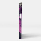 スタイルグランジ紙様深いパープルアネモネ花 iPhoneケース (右側面)