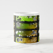 スタイルグランジ音楽バナー ジャンボコーヒーマグカップ (正面)