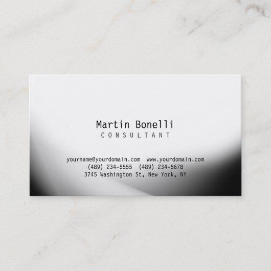 スタイルグレーホワイトパターンコンサルタントの名刺 名刺 (正面)
