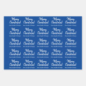 スタイルシンプルの手書き入力"Merry Christmas!",名前 ラッピングペーパーシート (正面3)