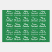 スタイルシンプルの手書き入力"Merry Christmas!",名前 ラッピングペーパーシート (正面)
