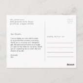 スタイルシンプル写真卒業ありがとう ポストカード (裏面)