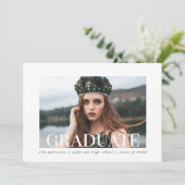 スタイルシンプル写真卒業会 招待状 (スタンド正面)