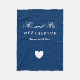 スタイルシンプル氏とミセスの名結婚前日付A32 フリースブランケット
