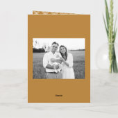 スタイルシンプル金ゴールドメリークリスマス2写真 シーズンカード (裏面)