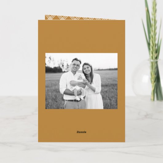 スタイルシンプル金ゴールドメリークリスマス2写真 シーズンカード (裏面)