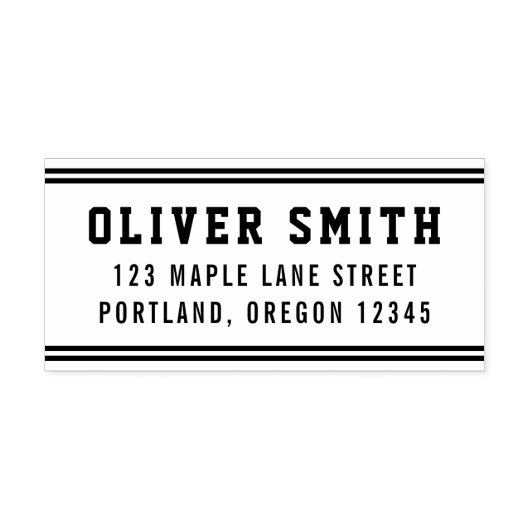 スタイルストライプズバーシティスポーティ名差出人住所 セルフインキングスタンプ (デザイン)