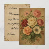 スタイルビクトリアンの花 サンキューカード (正面/裏面)