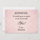 スタイルビクトリアンカメオは私のメイド・オブ・オーナー（花嫁付き添い人） 招待状 (裏面)