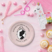 スタイルビクトリアンカメオブライダルシャワー紙プレート ペーパープレート (パーティー)