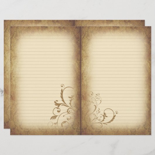 スタイルビクトリアンフローリッシュエイジングジャーナル紙 (正面/裏面)