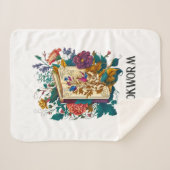 スタイルビクトリアンブックワームデザイン シェルパブランケット (正面(横))