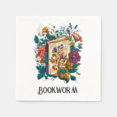 スタイルビクトリアンブックワームデザイン スタンダードカクテルナプキン (正面)