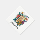 スタイルビクトリアンブックワームデザイン スタンダードカクテルナプキン (角)